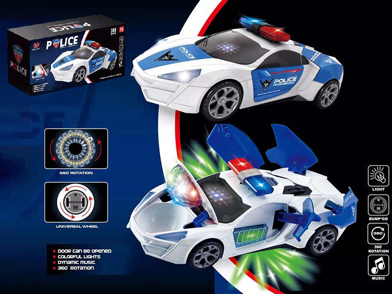 B/O Leiken Police Car (White,Door Can Be Opened)