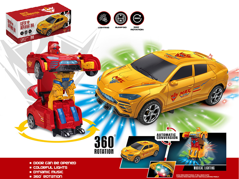 B/O Rotating Deformation Car With Light And Music