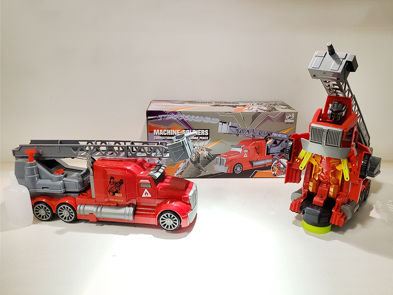 B/O Go And Bump Deformation Car(Fire Engine)
