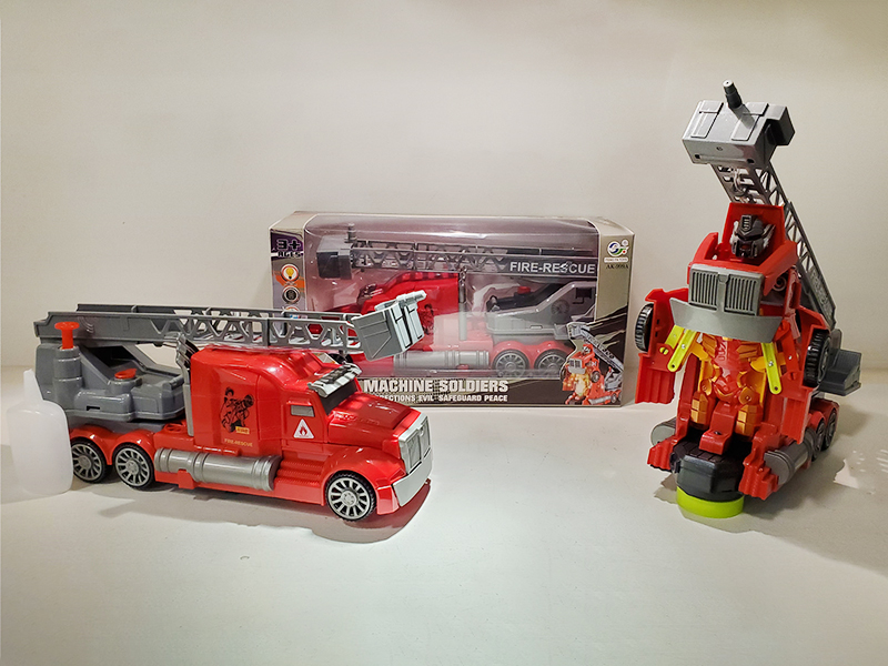 B/O Go And Bump Deformation Car(Fire Engine)