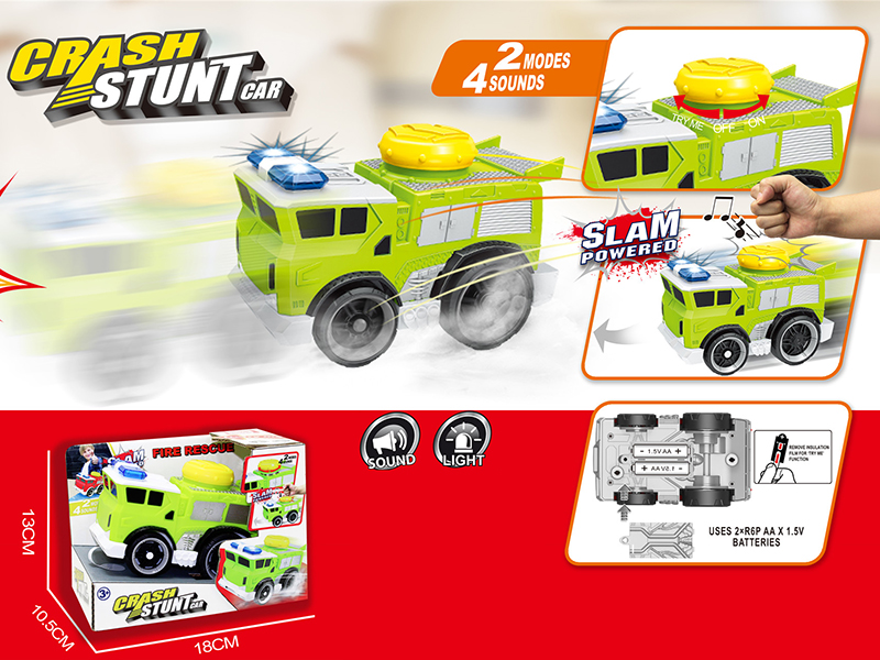 Slam Power Crash Stunt Car Electric Fire Engine