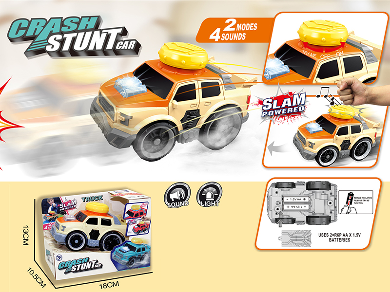 Slam Power Crash Stunt Car B/O Pickup