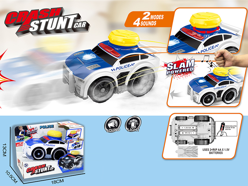 Slam Power Crash Stunt Car Electric Police Car