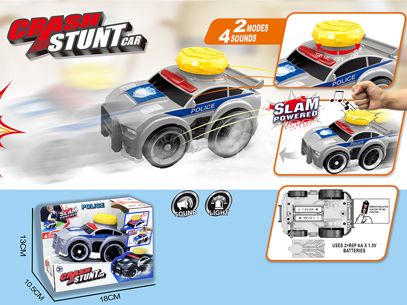 Slam Power Crash Stunt Car Electric Police Car