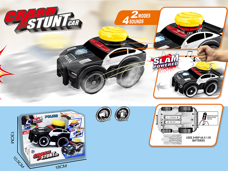 Slam Power Crash Stunt Car Electric Police Car