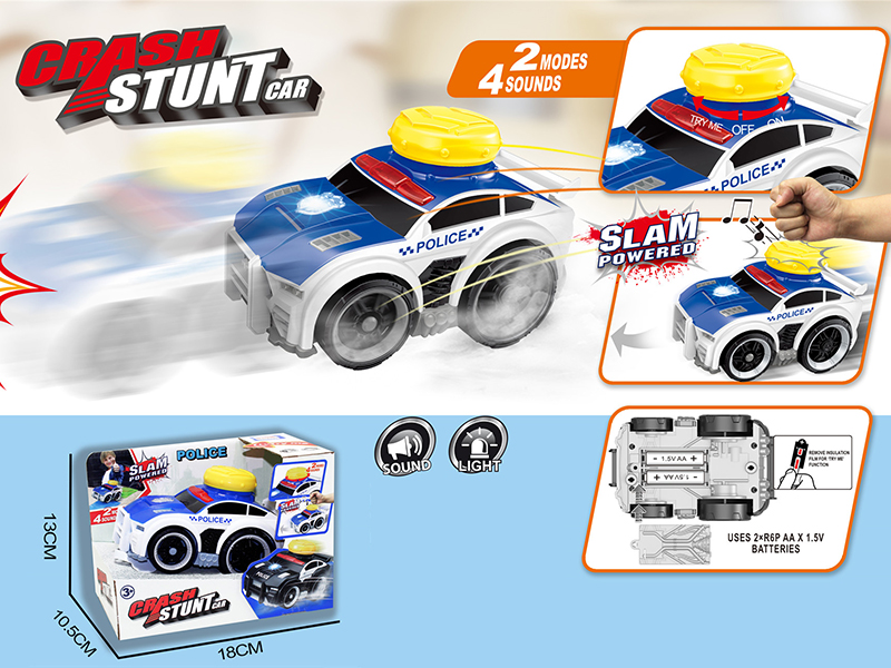 Slam Power Crash Stunt Car Electric Police Car