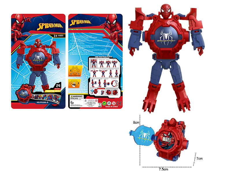 Spider-Man Deformation Projection Electronic Watch