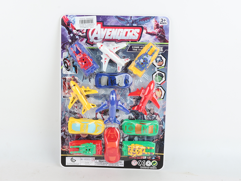 Avengers Assemble Slide Airplane 4pcs + Slide Car 4pcs + Slide Tank 4pcs