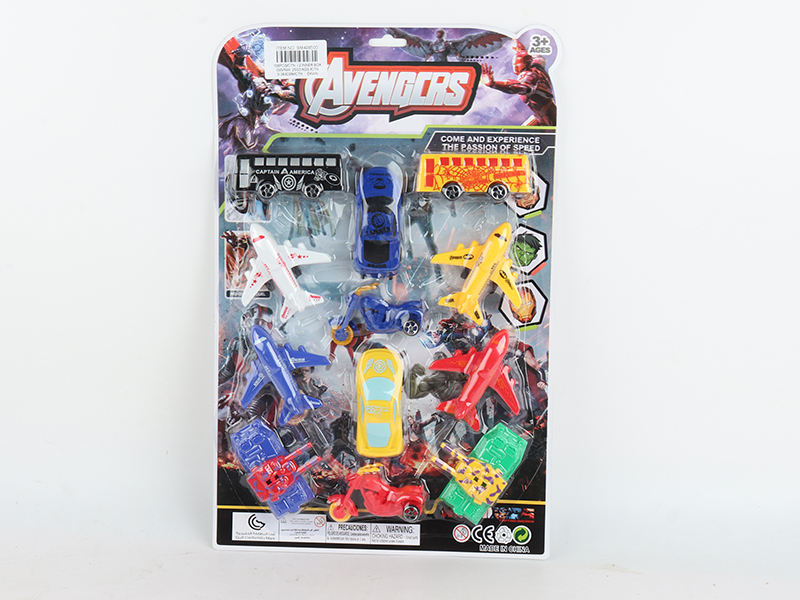 Avengers Assemble Slide Airplane 4pcs +2 Slide Bus + 2 Slide Tank + 2 Slide Motorcycle + 2 Slide Car