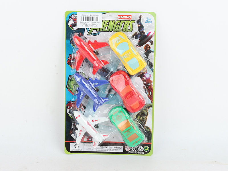 Avengers Assemble Slide Airplane 3pcs + Slide Car 3pcs