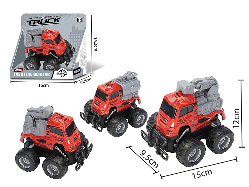 Double Friction Alloy 4WD Off-Road Fire Engine