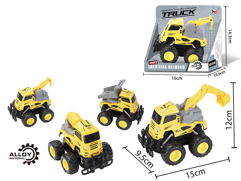 Double Friction Alloy 4WD Off-Road Engineering Truck