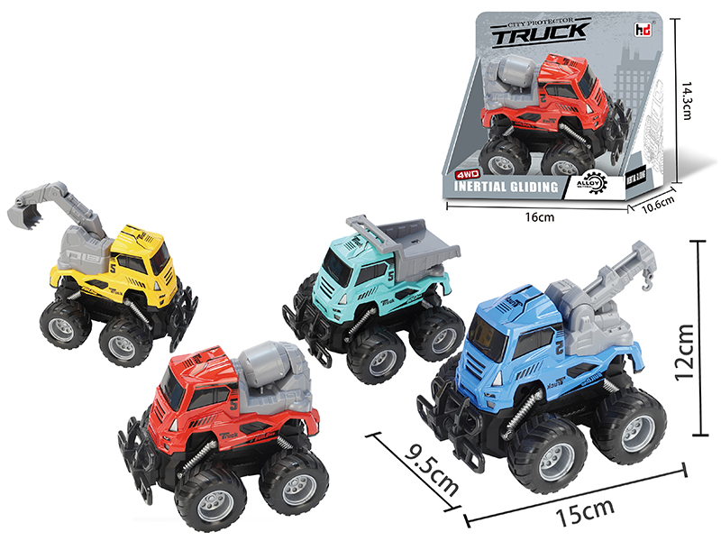 Double Friction Alloy 4WD Off-Road Engineering Truck