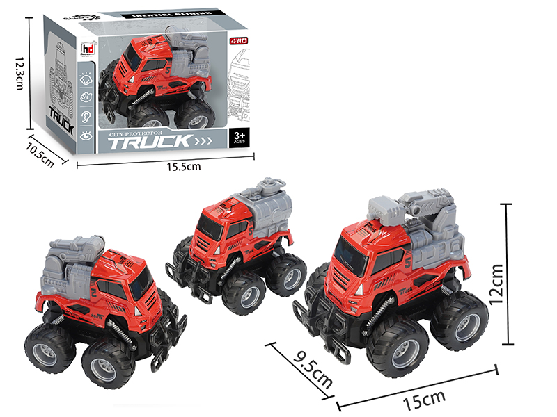 Double Friction Alloy 4WD Off-Road Fire Engine