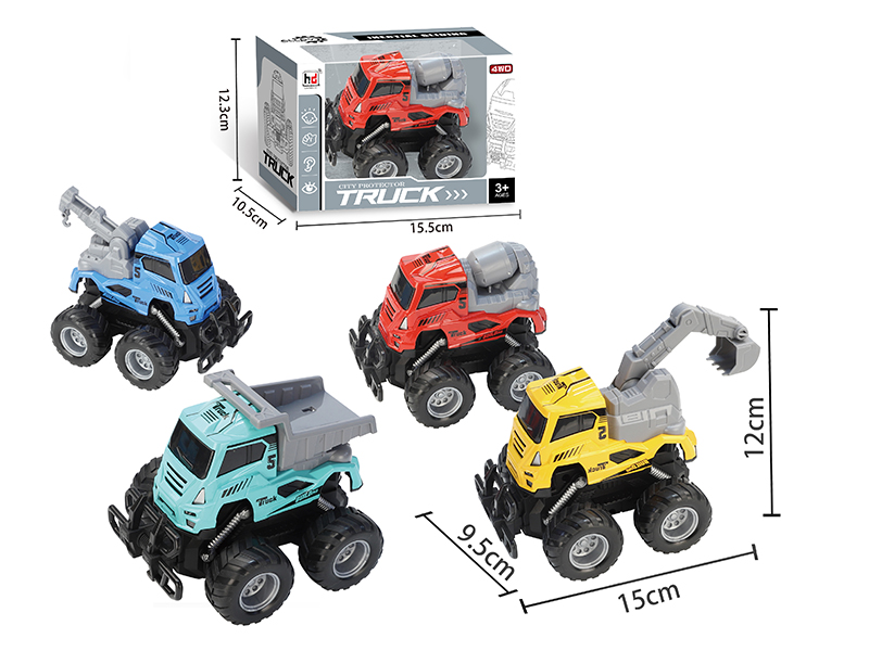 Double Friction Alloy 4WD Off-Road Engineering Truck