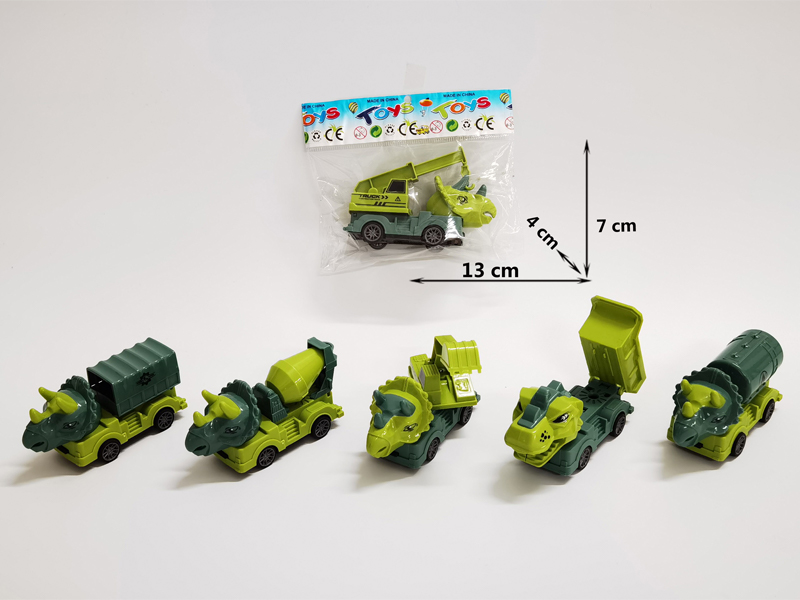 Pull Back Dinosaur Engineering Vehicle