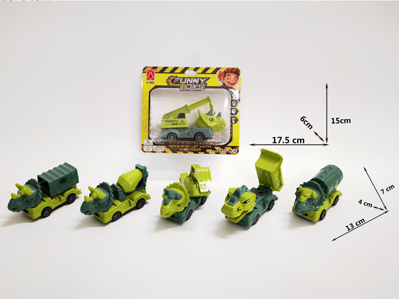 Pull Back Dinosaur Engineering Vehicle