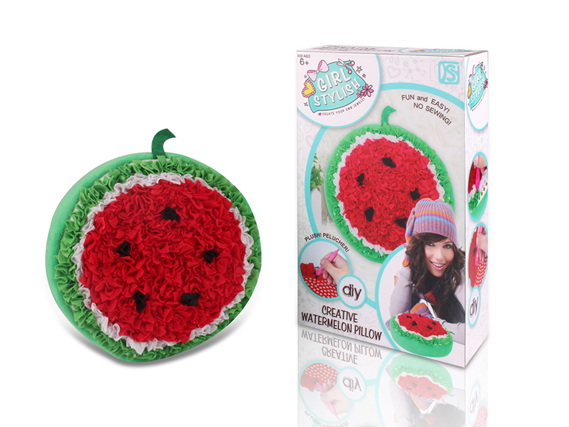 DIY Fabric Plush Watermelon Pillow