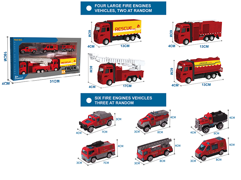 Alloy Fire Engine Set