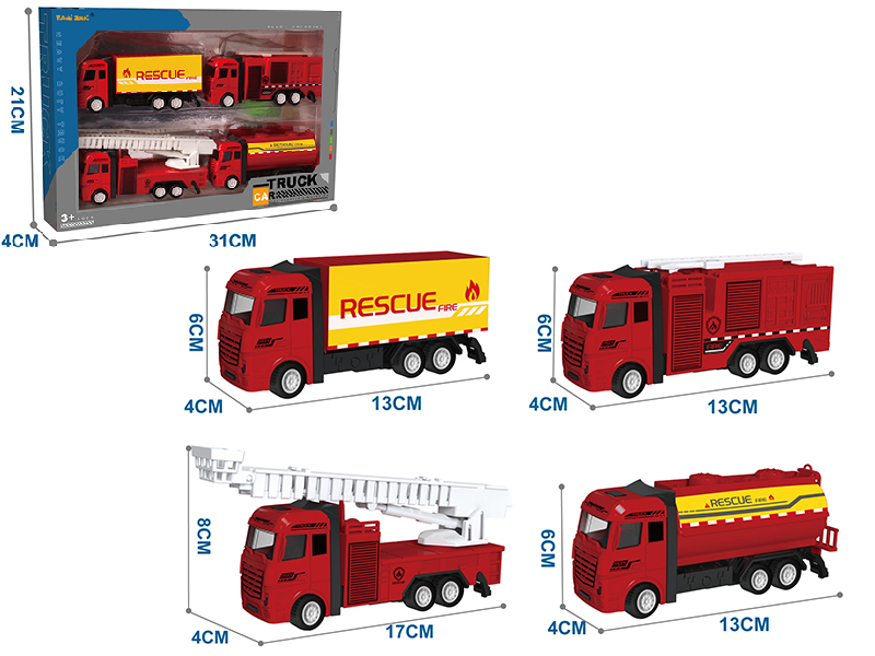 Alloy Fire Engine Set