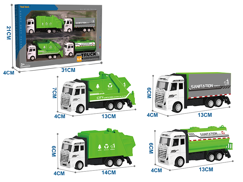 Alloy Sanitation Truck Set