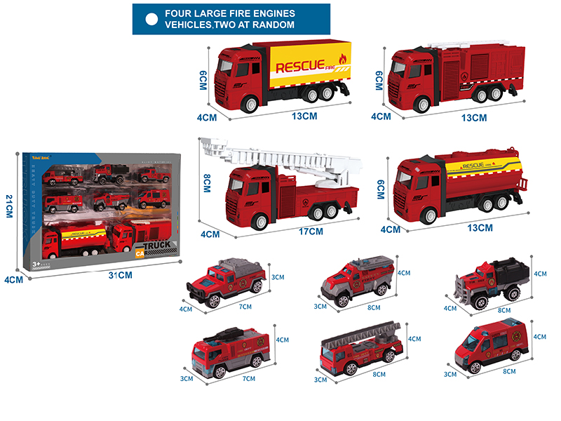 Alloy Fire Engine Set