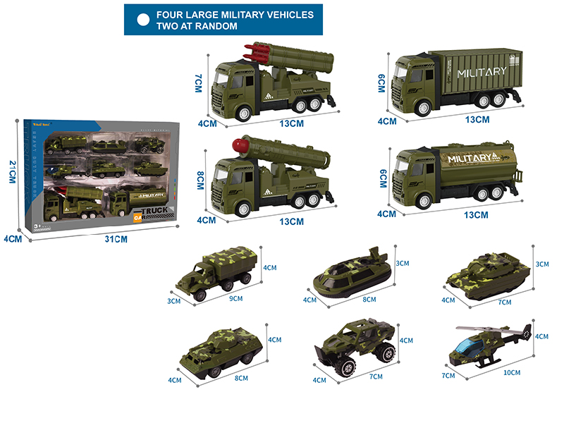 Alloy Military Truck Set