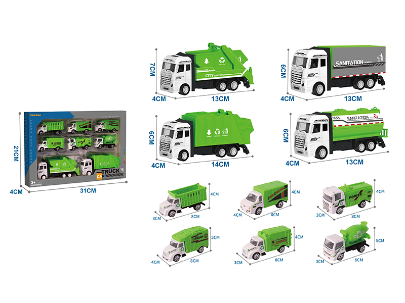 Alloy Sanitation Truck Set