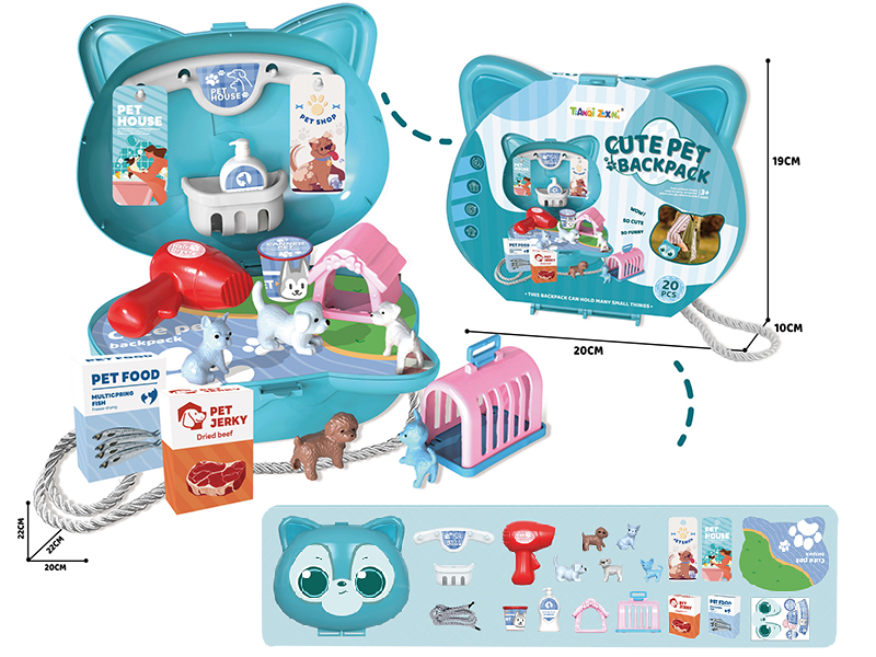 Cute Cartoon Cat Shape Pet House Shoulder Bag 20pcs