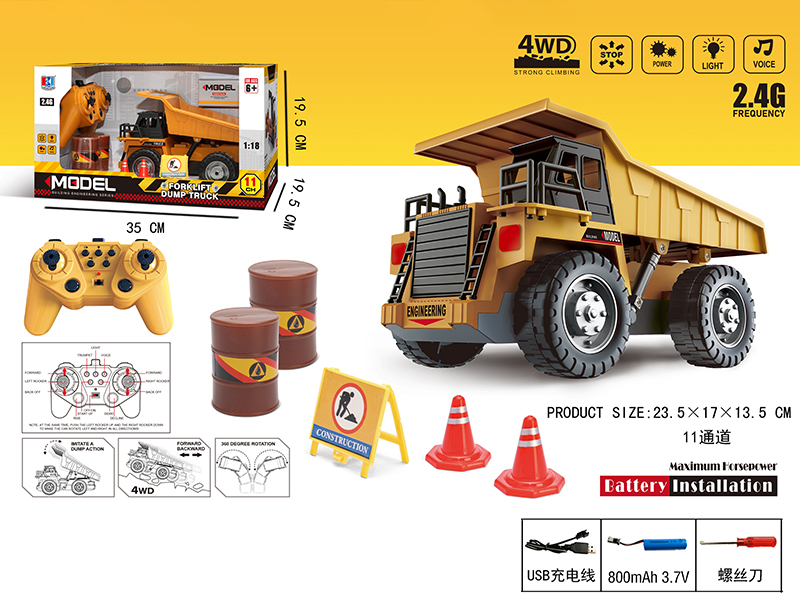 2.4G 11 Channel Remote Control 4WD Dumper