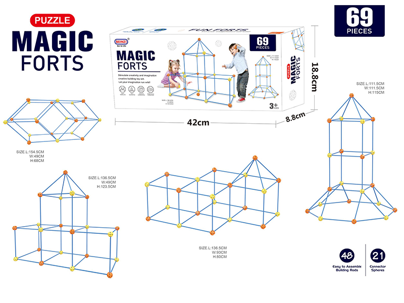 DIY Castle Tent  Building Blocks 69pcs