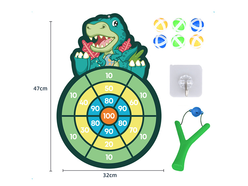 Dinosaur Velcro Dartboard With Sticky Ball,Slingshot