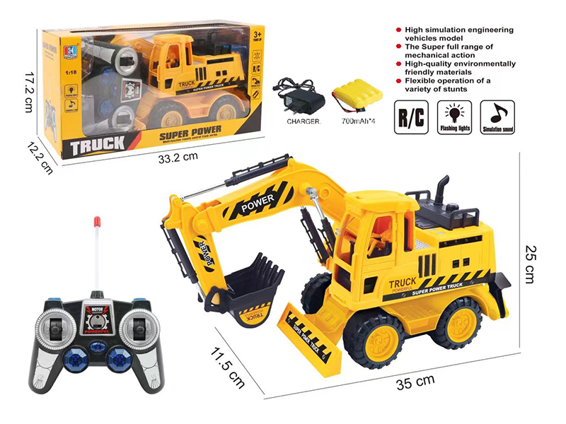 6 Channel Remote Control Engineering Truck (Light+Music)