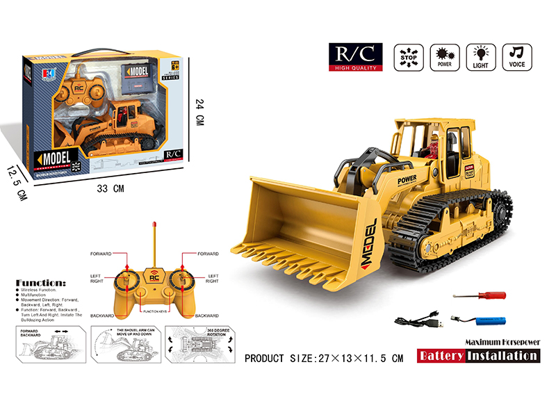 Remote Control Bulldozer With Light And Music