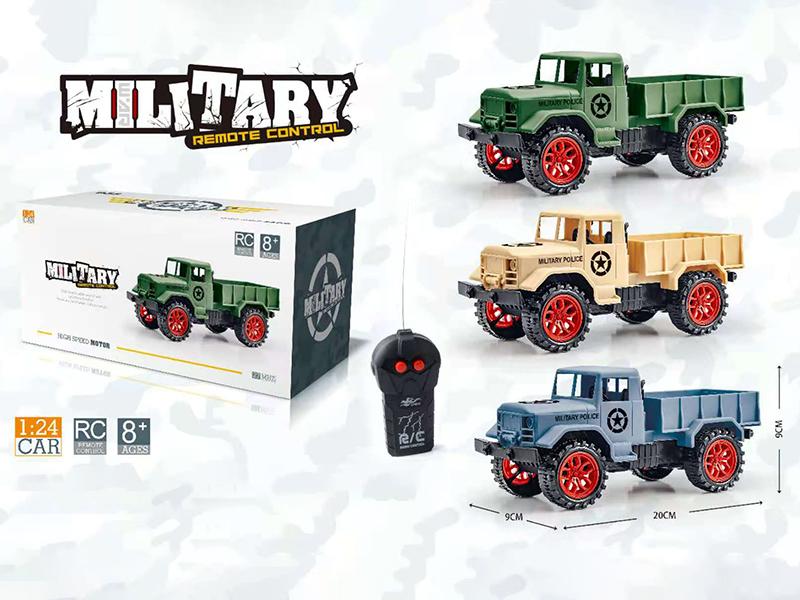 1:24 2-Channel Remote Control Military Truck