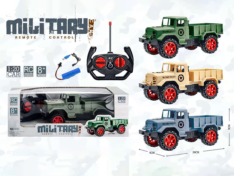 1:20 4-Channel Remote Control Military Truck