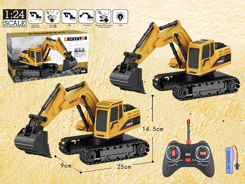1:24 5-Channel Remote Control Excavator