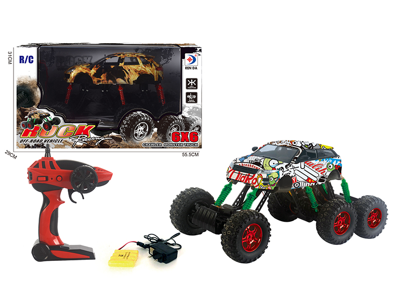 2.4G 1:10 6WD Remote Control Graffiti Off-Road Vehicle