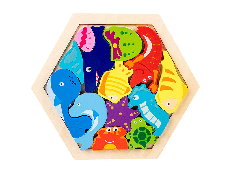 2 In 1 Wooden Puzzle -  Marine Organism