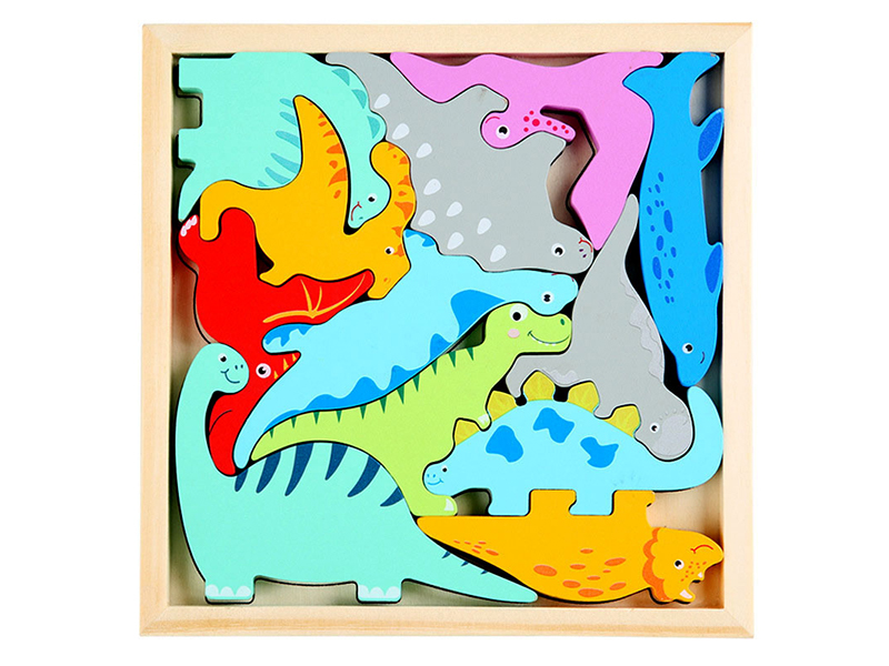 2 In 1 Wooden Puzzle - Dinosaur World