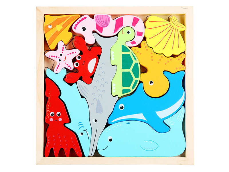 2 In 1 Wooden Puzzle -  Marine Organism