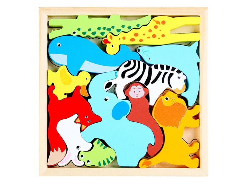 2 In 1 Wooden Puzzle - Forest Animals