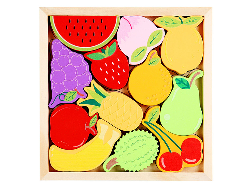 2 In 1 Wooden Puzzle - Fruit