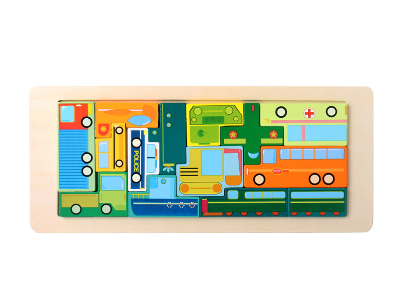 Wooden 3D Puzzle Tetris - Unobstructed