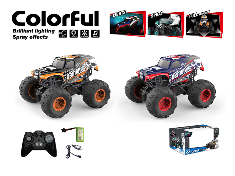 2.4G 1:16 R/C Bigfoot Off-Road Vehicle (Spray Light Music)