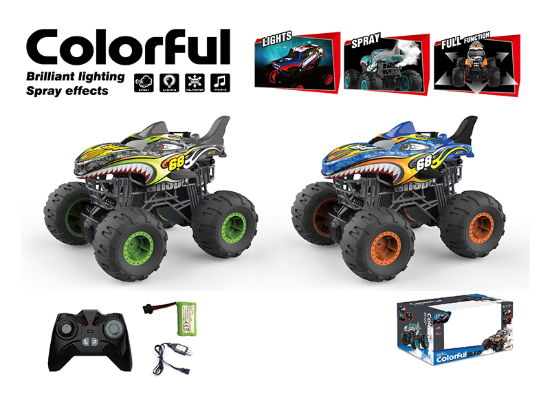 2.4G 1:16 R/C Bigfoot Off-Road Vehicle (Spray Light Music)