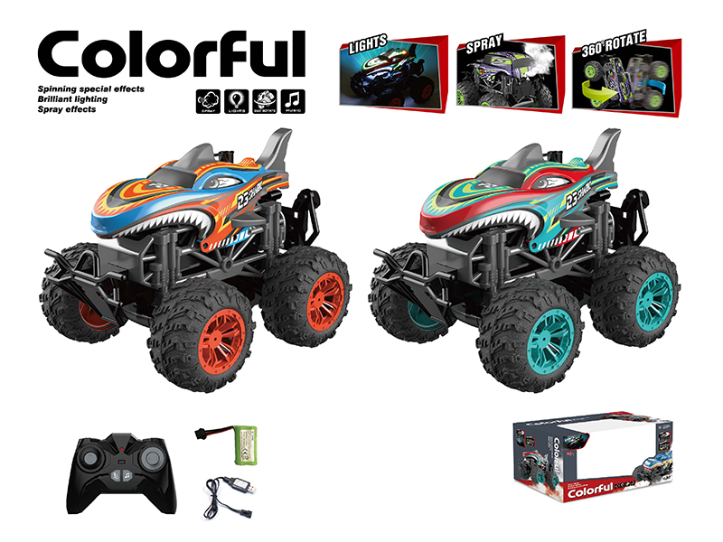 1:18 2.4G R/C Stunt Spray Car With Light And Music