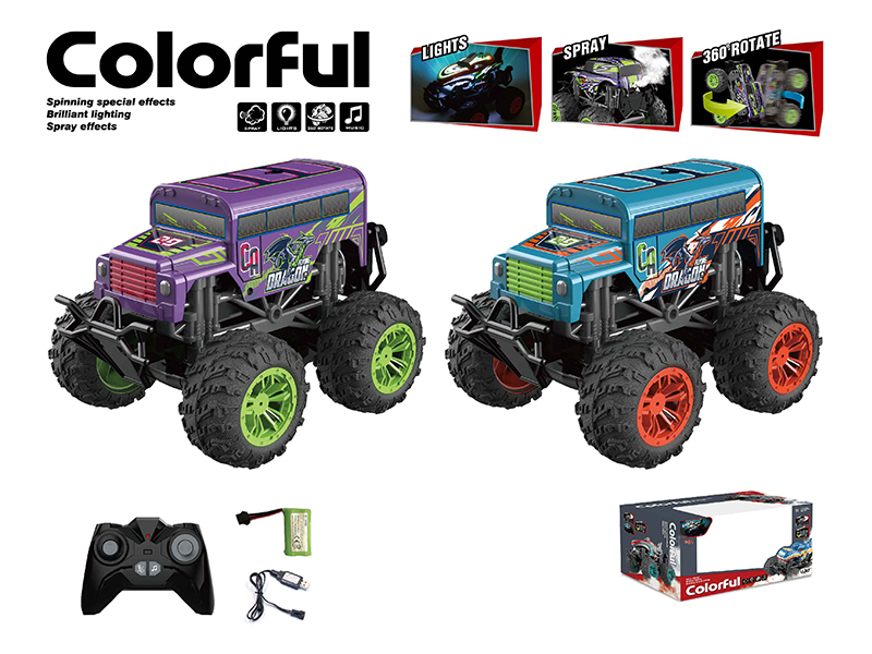 1:18 2.4G R/C Stunt Spray Car With Light And Music