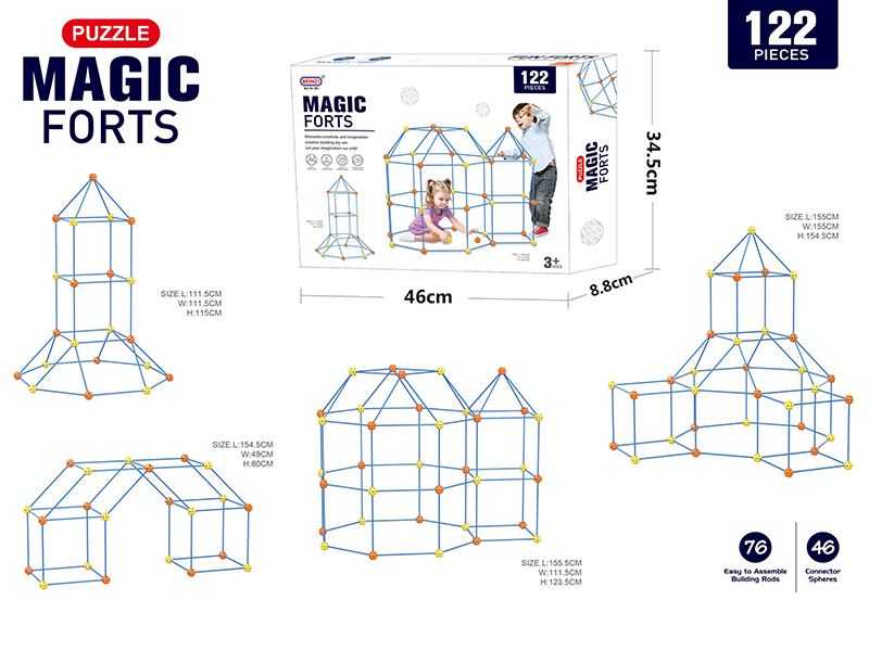 DIY Castle Building Blocks/DIY Tent (122PCS)