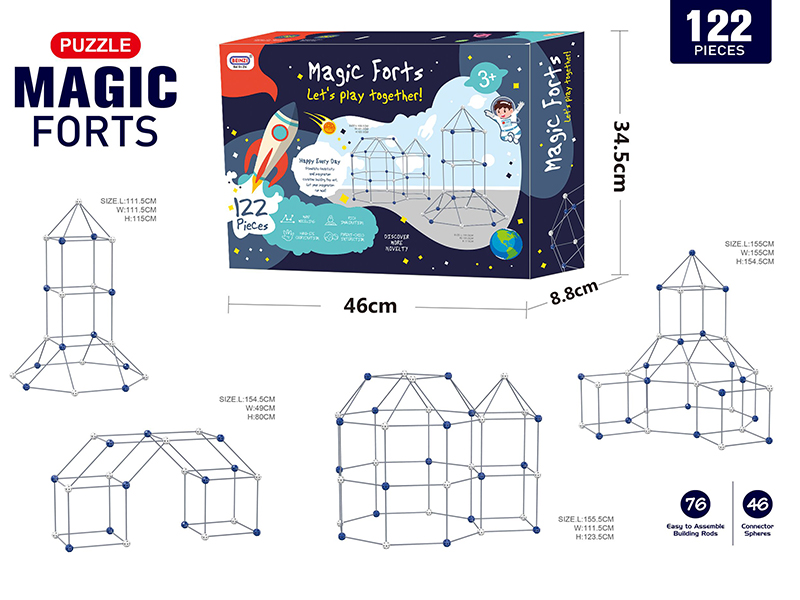 DIY Castle Building Blocks/DIY Tent (122PCS)